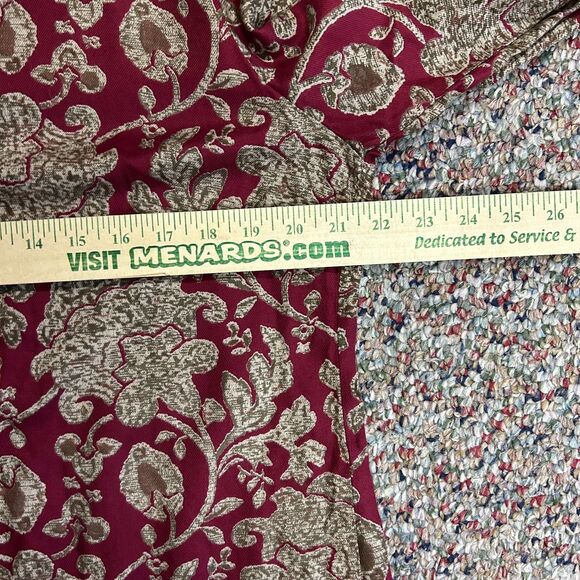 Soft Surroundings Wine Floral Paisley Velvet Embroidered Boho LS Tunic Top Sz L - Picture 12 of 13